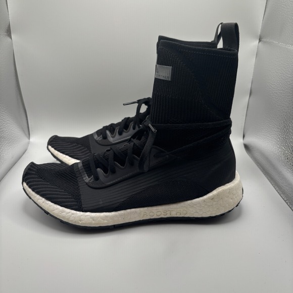Stella McCartney‎ x Adidas PulseBoost HD Black High Top Sneaker Women's Sz 7 - Picture 4 of 8